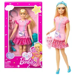 Barbie Anziehpuppe Barbie Puppe Blond My First Barbie mit Zubehör Mattel HLL19 bunt
