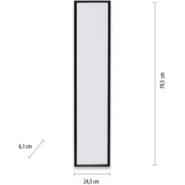 just light. Flat 1 rechteckig schwarz Aluminium