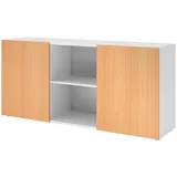 bümö Sideboard, Weiß, Buche, Holzwerkstoff, Buche, 3 Fächer, Rechteckig, 160x74.8x42 cm, FSC Mix, Arbeitszimmer, Aktenschränke