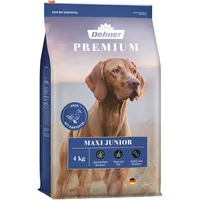 Dehner Premium Hundefutter Maxi Junior, Trockenfutter getreidefrei, für Welpen und junge Hunde großer Rassen, Ente / Lamm / Kartoffel, 4 kg