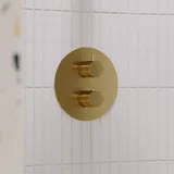 Omnires Y Duschthermostat für Wanne & Dusche gold gebürstet Y1236ROGLB