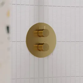Omnires Y Duschthermostat für Wanne & Dusche gold gebürstet Y1236ROGLB