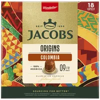 Jacobs Origins 9 Colombia Kaffeekapseln Nespresso Kompatibel Kaffee 18 Kapseln