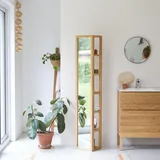Tikamoon Hochschrank 30 x 170 x 25 cm Braun Teak