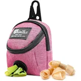 MultiValue Leckerlitasche für Hunde, Multifunktionale Hundetraining Leckerlitasche Tasche Oxford Tuch wasserdichte Hundefutter Leckerlitasche mit Kotbeutelspender für Hunde (Rosa, A)