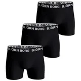 Björn Borg Boxershorts 3 Einheiten Schwarz / Weiß M