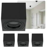 Sweet Led 4er Set flach schwarz Aluminium