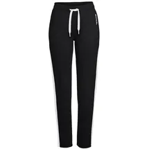 bench. loungewear Loungehose mit Seitenstreifen und geradem Bein schwarz-weiß 32/34
