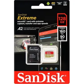 SanDisk Extreme microSDXC UHS-I U3 A2 V30 + SD-Adapter 128 GB