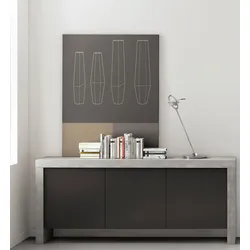 TemaHome Sideboard »Kobe«, Kommode, industrieller Look TemaHome betonfarbig/schwarz