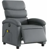 vidaXL Massagesessel Elektrisch Kunstleder 92 x 99,5 x 0 cm Grau mit Fernbedienung