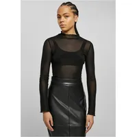 URBAN CLASSICS Ladies Mesh Turtleneck Body in Schwarz, Größe XS