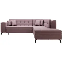 Luxusbetten24 Schlafsofa Designer Sofa Lania, mit Schlaffunktion rosa