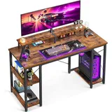 luxuskollektion Regal-Schreibtisch Schreibtisch Gaming Tisch Regal 120x50x86.5cm Vintage Braun OTTO