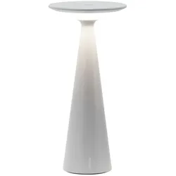 Zafferano Damina – Wiederaufladbare LED-Tischlampe, Touch-Dimmer, 8 Stunden Akkulaufzeit, IP65 – Kabellos, Graues Aluminium-Finish