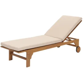 MCW Sonnenliege 200 x 60 x 30 cm Creme-Beige