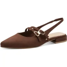 Marco Tozzi Damen Pumps weiches Feel Me Fußbett weiches Innenfutter Vegan Vegan, braun (Choco), 36 EU