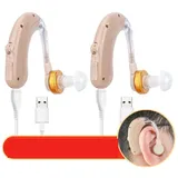 ZREE Hörverstärker 1/2 Stk Digital Hörgerät Hörhilfe Hörverstärker Gerät Taub Verstärker, (Ohr Noise-Cancelling Mini Digital Hearing Ear Amplifier Unsichtbarer, Hörverstärker Hörgeräte Gerät Taub Verstärker), USB wiederaufladbar,Digitale Rauschunterdrückung,4 verschiedene Größen