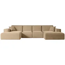 altdecor Wohnlandschaft, Beige, Textil, 6-Sitzer, U-Form, 349x80x169 cm, Wohnzimmer, Sofas - Couches, Wohnlandschaften, Wohnlandschaften in U-Form