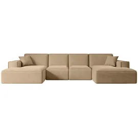 altdecor Wohnlandschaft, Beige, Textil, 6-Sitzer, U-Form, 349x80x169 cm, Wohnzimmer, Sofas - Couches, Wohnlandschaften, Wohnlandschaften in U-Form