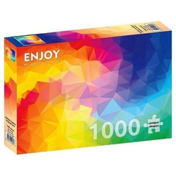 ENJOY Puzzle Puzzle ENJOY-1239 - Regenbogen Farbverlauf Poligonal Swirl,..., 1000 Puzzleteile bunt