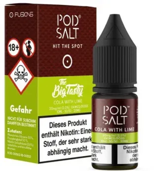 Cola with Lime - Fusions 10ml NicSalt Liquid by Pod Salt