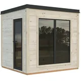 Palmako Gartensauna Grace 5,3 m2 - 56 mm - naturbelassen