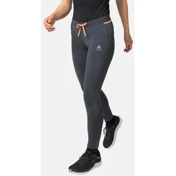 Odlo Laufhose Tights X-Alp Winter (wärmt aktiv, Bewegungsfreiheit, Schmutz- wasserabweisend) blau/grau Damen