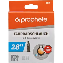 Fahrradschlauch PROPHETE "Fahrradschlauch", schwarz (farbe}), Fahrradschläuche, 48mm, Dunlopventil (DV), 28 Zoll (71,12cm)