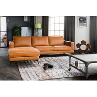 KAWOLA Sofa BLOOM Ecksofa Leder cognac