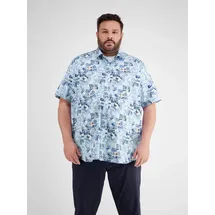 Lerros Herren Halbarmhemd in Großen Größen - Cobalt Blue - 4XL