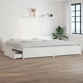 vidaXL Bett 180 x 200 cm Weiß