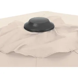 Tectake Ampelschirm Ø 300 cm Beige inkl. Schutzhülle und Fußpedal