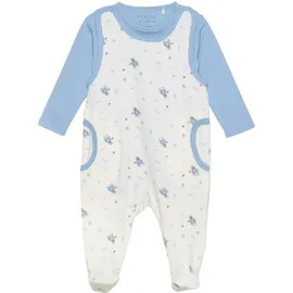 FIXONI Kinder Langarmbody "Body LS w.Velour Romper" in Blau | Gr.: 50