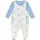 FIXONI Kinder Langarmbody "Body LS w.Velour Romper" in Blau | Gr.: 50