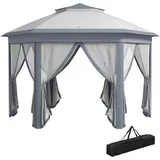 Outsunny Faltpavillon mit Tragetasche 405L x 405B x 285H cm