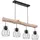 GLOBO Esstischleuchte 4-flg. 82,5 cm rund Holz schwarz