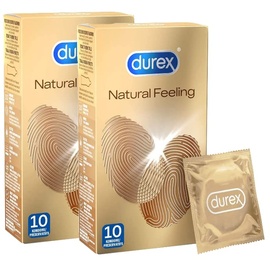 DUREX Real Feel Kondome – Latexfreie Kondome für ein natürliches Haut an Haut Gefühl – Latexfrei Kondom x 10 Stück)