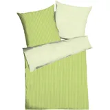 Traumschlaf Traumschlaf, Bettwäsche, Mako-Satin Bettwäsche Eternity Combo grün (Bettwäsche Set, 155x220 cm | Gr.: 155 x 220 + 80 x 80