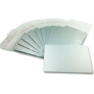 ebamaz Metall Business Visitenkarten aus Eloxiertes Aluminium Legierung 86 x 54 x 0,8 mm (Silber, Blanko, 10 Stück)