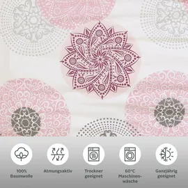 MY HOME Tesso Linon rosa 135 x 200 cm + 80 x 40 cm