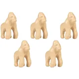 Décopatch Gorilla Pappmaché Figuren 10x5,5x12 cm (5er Set)