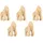 Décopatch Gorilla Pappmaché Figuren 10x5,5x12 cm (5er Set)