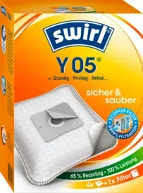 Preisvergleich Produktbild Staubsaugerbeutel 4ST SWIRL 105773/1187807002 Y05 Air Space