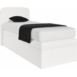 Westfalia Schlafkomfort Boxspringbett, wahlweise mit Bettkasten und 2 Matratzenqualitäten, weiß , 43304415-0 Kunstleder mit Bettkasten-Öffnung rechts-Kaltschaum-Topper,