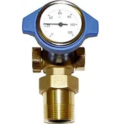 Wolf Absperrset mit Thermometer G1 1/2" 2070674 für Rücklaufanhebung BPH