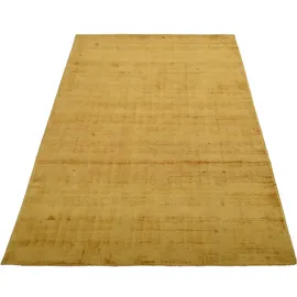 Leonique Teppich »Soley, Kurzflor-Teppiche, handgewebter Viskose-Teppich«, rechteckig, 59598902-6 goldfarben 12 mm,