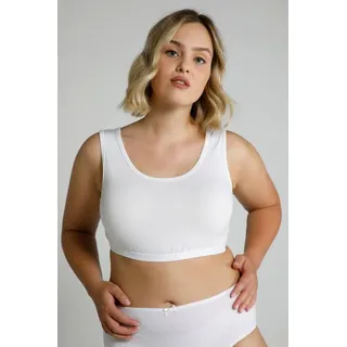 Ulla Popken Damen große Größen Übergrößen Plus Size Bustier, Schlupfform, einfarbig schneeweiß 46+ 791580200-46+ - 46