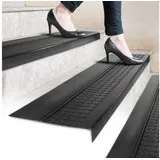 ANRO Stufenmatten Gummi Treppenschutz schwarz Breite 150cmTreppenmatte Stufenschutz Sicherheitsmatte