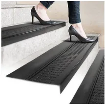 ANRO Stufenmatten Gummi Treppenschutz schwarz Breite 150cmTreppenmatte Stufenschutz Sicherheitsmatte